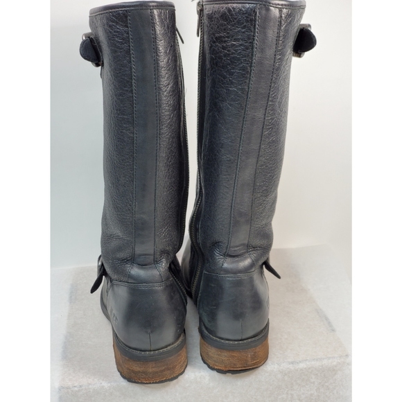 UGG black leather boots - Picture 3 of 16